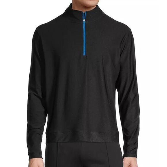 Swag Golf Stacked Skulls Performance Quarter-Zip Sweater in Black size Medium - Picture 2 of 8